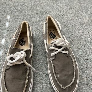 Vans Off The Wall taupe boat shoes